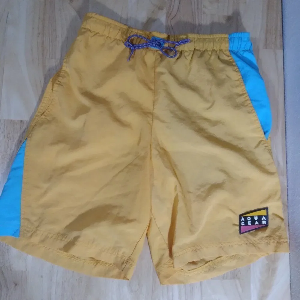 Vintage Nike Aqua Gear Neon Swim Shorts